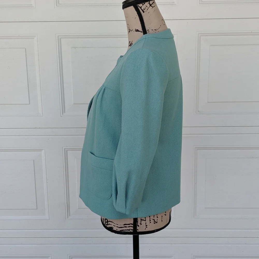 Anthropologie Tabitha Robins Egg Blue Wool Jacket - Picture 5 of 8